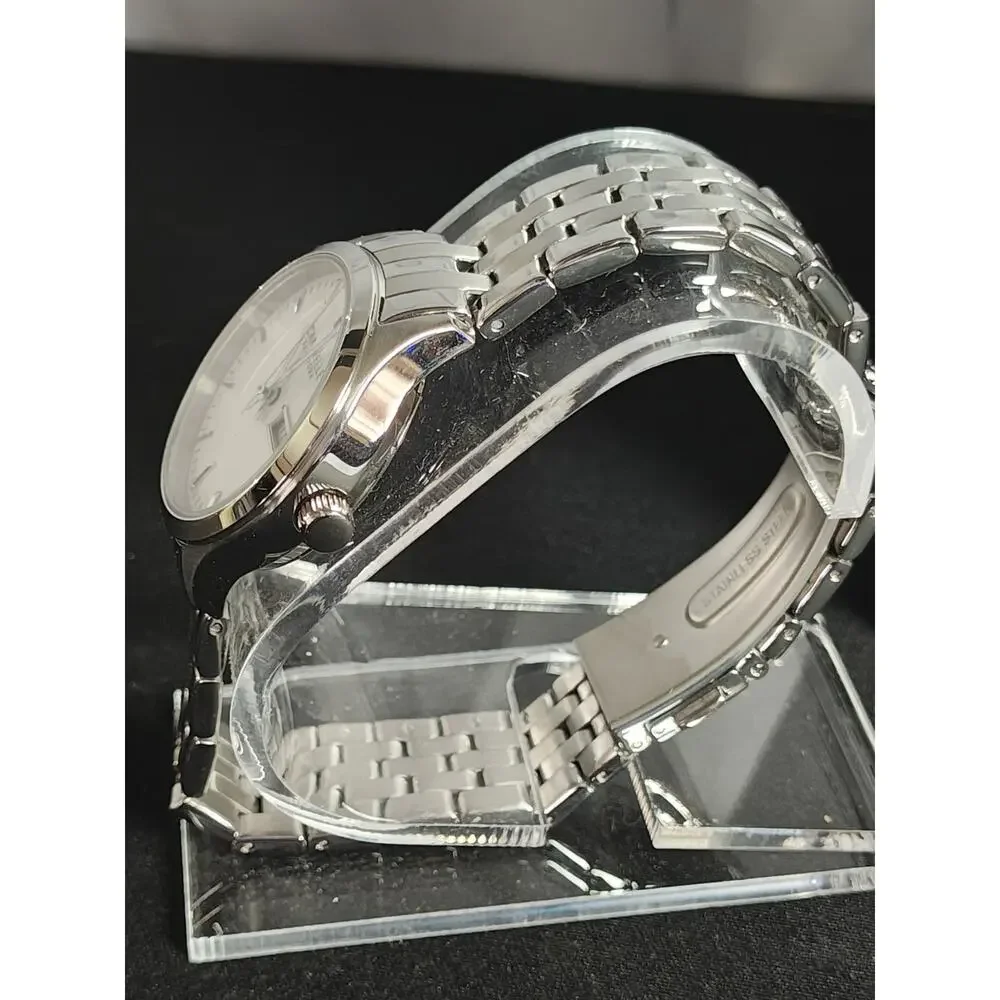 Caravelle by BULOVA 30mm Woman's Corporate Day / Date White Dial Watch NWB